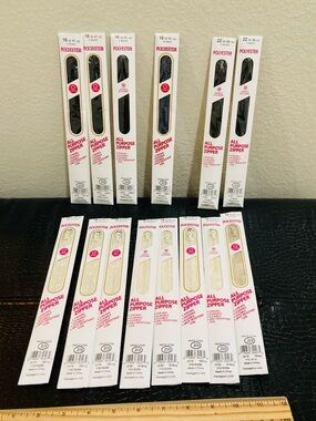 14 NWT! All Purpose Polyester Zippers - Black & Cream (Mixed Pack) 12 x16” 2x22”